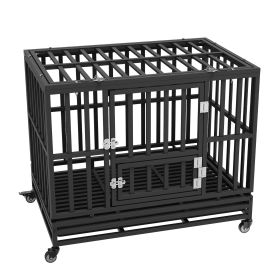 VEVOR 38 Inch Heavy Duty Dog Crate, Indestructible Dog Crate