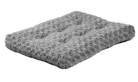 Dog Plush Bed Comfortable Crate Bed Washable Bed Kennel Pad Fit for Pet Cage (Color: gray, size: XL)